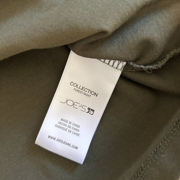 Forest Green Long Sleeves 100% Cotton Blouse by Joe's Jeans, Size Small - Picture 4 of 4